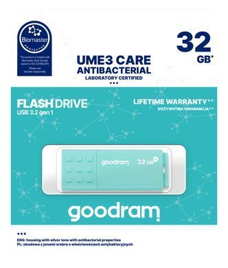 Флеш-накопичувач USB3.2 32GB Goodram UME3 Care Green (UME3-0320CRR11) [607243]