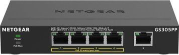 Комутатор NETGEAR GS305PP 5xGE (4xPoE), 83Вт, Некерований (GS305PP-100PES) [14961]