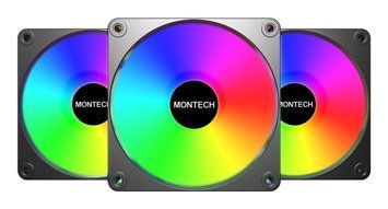 Набір із трьох вентиляторів для корпусу 120MM MONTECH (GF120 V2 ARGB PWM 3I1(B)) [502815]
