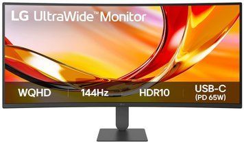 Монітор LG 34" 2xHDMI, DP, USB-C, Audio, VA, 3440x1440, 144Hz, CURVED, sRGB 99%, FreeSync, HAS, HDR10 (34U640B-B) [115762]