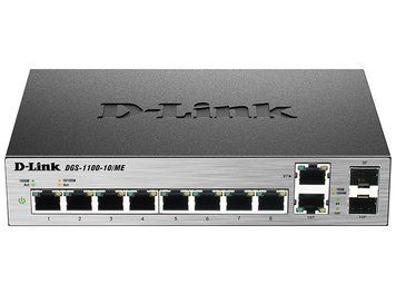 Комутатор D-Link 8x1GE, 2xSFP/1GE (combo) MetroEthernet Smart (DGS-1100-10/ME) [14830]