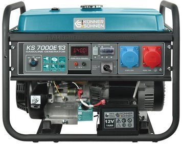 Генератор бензиновий Konner&Sohnen KS, 230/400В, 5/5.5кВт, 3Фази, електростартер, 81кг (KS7000E1/3) [114375]