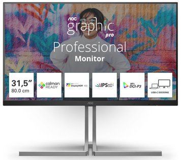 Монiтор 31.5" AOC Black (U32U3CV) [204271]
