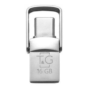 Флеш-накопичувач USB 2.0 16GB Type-C T&G 104 Metal Series Silver (TG104TC-16G) [614256]