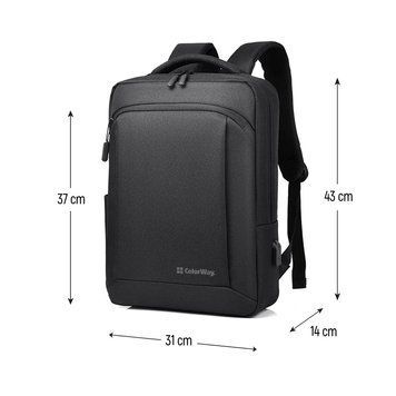 Рюкзак для ноутбука ColorWay Practical 17.3" Black (CW-BPP173-BK) [620690]
