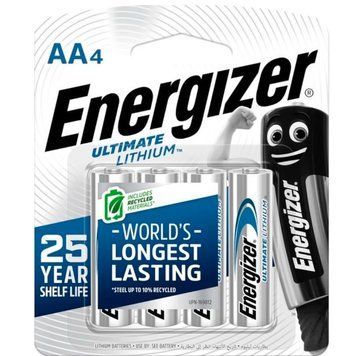 Батарейка Energizer Ultimate Lithium L91 AA 4шт (L91 AA4) [617957]