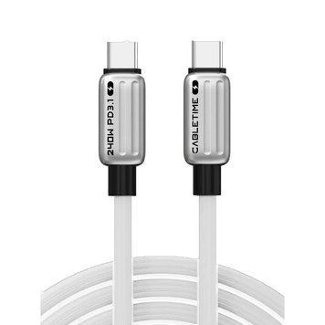 Кабель Cabletime USB Type-C - USB Type-C (M/M) PD 240W, 1 м, White (CU07H) [615265]