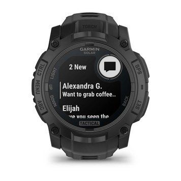 Смарт-годинник Garmin Instinct 3 50mm Tactical Solar Black with Charcoal Silicone Band (010-02935-90) [614798]