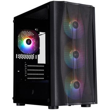 Корпус 1stPlayer Black без БЖ (X3-M-BK-4F1) [614357]