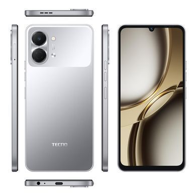 Смартфон TECNO Spark Go 3 (KN3) 6.75" 4/64ГБ, 2SIM, 5000мА&bull;год, Titanium Grey (4894947105289) [114037]