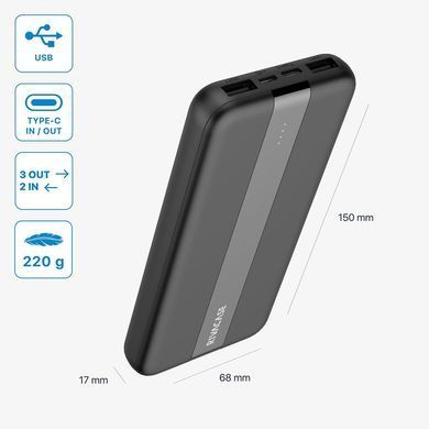 Універсальна мобільна батарея Rivacase Rivapower 10000mAh Black (VA2041) (RIVAPOWER VA2041 (Black)) [619609]