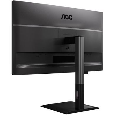 Монітор TFT 27" AOC, QHD, IPS, 120Hz, HDMI, DP, USB-C, RJ-45, USB-hub, HAS, Pivot, колонки, чорний (Q27P4CV) [405202]
