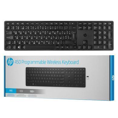 Клавіатура мембранна HP 450 Programmable, 108key, WL, EN/UK, чорний (4R184AA) [103570]