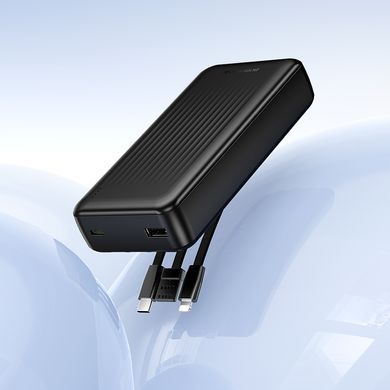 Зовнішній акумулятор BOROFONE BJ79A Clever power bank with 3 cables(20000mAh) Black (6941991121555) [806605]