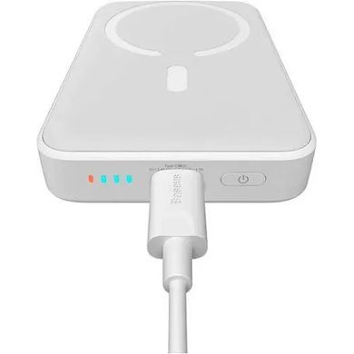 Зовнішній акумулятор Baseus Magnetic Mini Wireless Fast Charge Power Bank 10000mAh 20W White (PPCX070002) [805552]