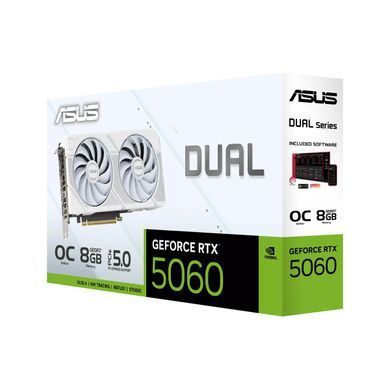 Відеокарта ASUS GeForce RTX 5060 8GB GDDR7 OC DUAL-RTX5060-O8G-WHITE білий (90YV0N15-M0NA00) [110999]