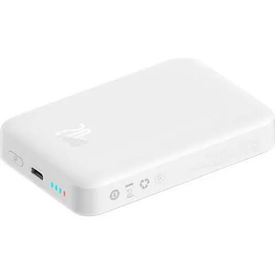 Зовнішній акумулятор Baseus Magnetic Mini Wireless Fast Charge Power Bank 10000mAh 20W White (PPCX070002) [805552]