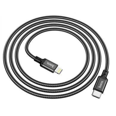 Кабель HOCO X14 Type-C to iP 3A, 20W, 2m, nylon, aluminum connectors, Black (6931474752208) [802572]