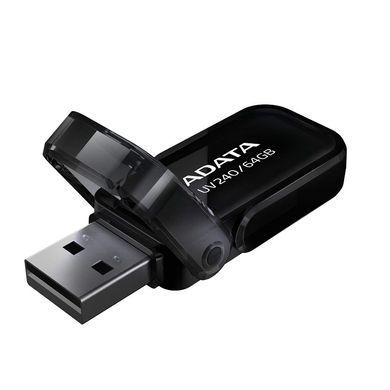 Флеш-накопичувач ADATA USB 2.0 AUV 240 64Gb Black (AUV240-64G-RBK) [802904]