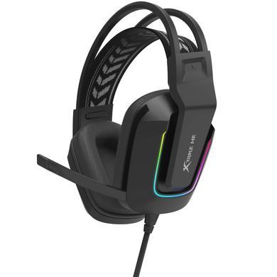 Ігрова гарнітура XTRIKE ME, USB+3.5мм, RGB, кабель 2м, чорна (GH-712) [401854]