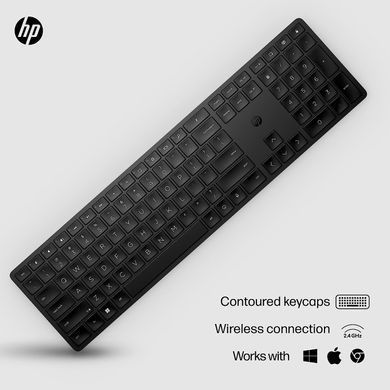 Клавіатура мембранна HP 450 Programmable, 108key, WL, EN/UK, чорний (4R184AA) [103570]