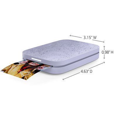 Фотодрукарка портативна HP Sprocket Purple (2"x3",313x400dpi,Zink, 64MB,Bluetooth, колір фіолетовий) (HPISPPR) [401715]