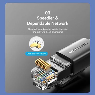 Мережевий кабель Vention Cat6 UTP Patch Cable 1.5M Black (IBRBG) [803219]