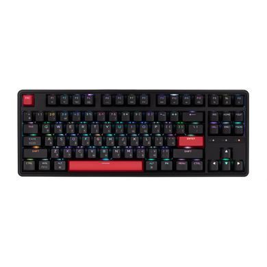 Клавіатура механічна Keychron C3 Pro 87Key, K pro Brown, USB-A, QMK, Hot-swap, EN/UKR, RGB, чорний (C3PH3_KEYCHRON) [13620]