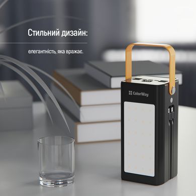 Універсальна мобільна батарея ColorWay LCD/Lamp 80000mAh Black (CW-PB800LPA8BK-PDD) [603506]