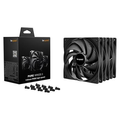 Вентилятор be quiet! Pure Wings 3 140mm PWM High-Speed 3-Pack Black (BL138) [620218]