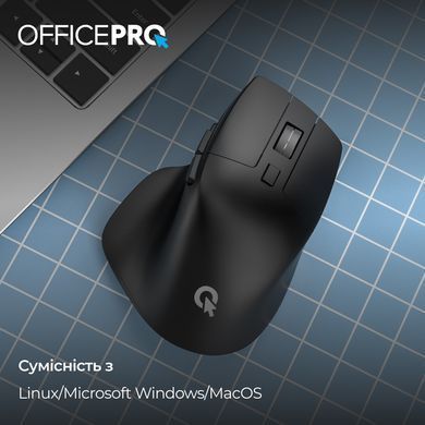 Миша бездротова OfficePro Black (M395B) [616666]