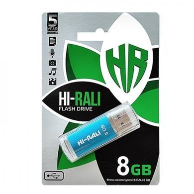 Флеш-накопичувач USB 8GB Hi-Rali Rocket Series Blue (HI-8GBVCBL) [607151]