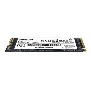 Накопичувач SSD 512GB Patriot P320 M.2 2280 PCIe 3.0 x4 NVMe 3D NAND (P320P512GM28) [607941]