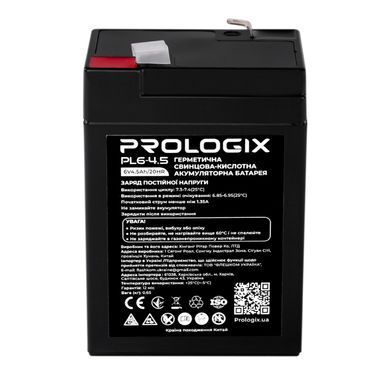 Акумуляторна батарея Prologix 6V 4,5AH AGM (PL6-4.5) [615346]