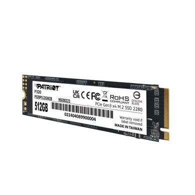 Накопичувач SSD 512GB Patriot P320 M.2 2280 PCIe 3.0 x4 NVMe 3D NAND (P320P512GM28) [607941]