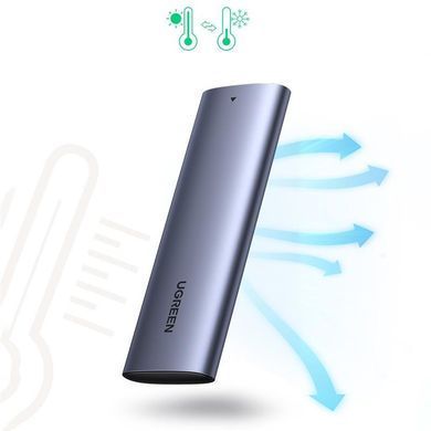 Зовнішня кишеня Ugreen для SSD M.2 (NVMe) M-Key 3.1 Gen2 CM400 Gray (10902) [616243]