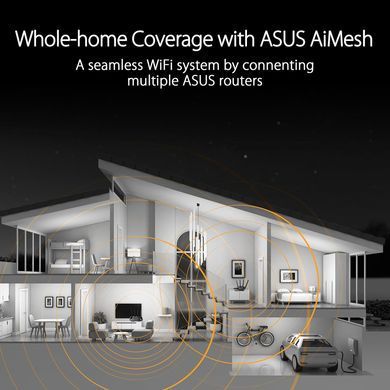 Маршрутизатор ASUS TUF-BE3600 BE3600, 4xGE LAN, 2,5xGE WAN, 1xUSB3.2, MESH (90IG0A90-MO9C00) [114380]
