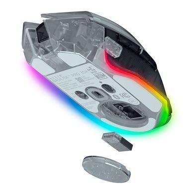 Миша Razer Basilisk V3 Pro 35K, RGB, USB-A/WL/BT, Phantom White Ed. (RZ01-05240400-R3G1) [113995]