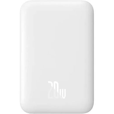 Зовнішній акумулятор Baseus Magnetic Mini Wireless Fast Charge Power Bank 10000mAh 20W White (PPCX070002) [805552]