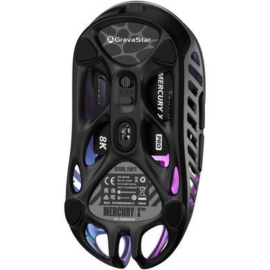 Миша GravaStar Mercury X Pro, 8K, BT/WL/USB-A, RGB, сірий (GSXPRO_GRY) [104191]