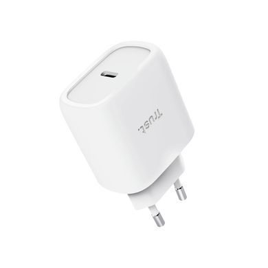 Зарядний пристрій мережевий Trust Maxo 45Вт, GaN, USB-C PD/PPS, білий (25522_TRUST) [111089]