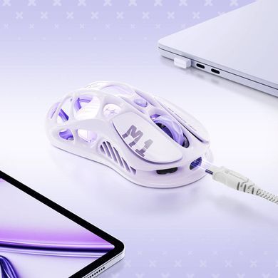 Миша GravaStar Mercury M1 Pro, magnesium alloy body, BT/WL/USB-A, RGB, Lavender Purple (GRAVASTARM1PRO_PL) [114358]
