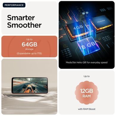 Мобільний телефон MOTO G06 4/128GB ARABESQUE MOTOROLA (PBA20019RS) [504055]
