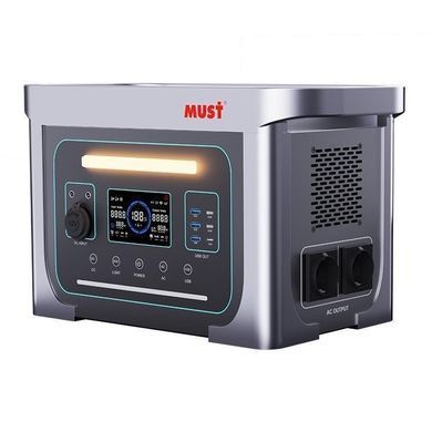 Переносна зарядна станція Must 1000W, 1280WH, PV VOC60V/25A MPPT (EM181-1024) [610617]