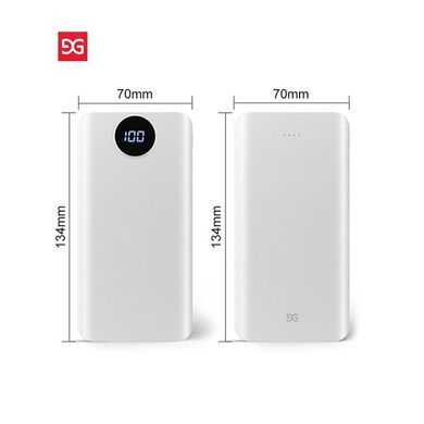 Універсальна мобільна батарея Gusgu Xiamen Mini 80000M 20000 mAh White (GB/T-35590/UA-102807) [603409]