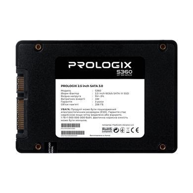 Накопичувач SSD 256GB Prologix S360 2.5" SATAIII 3D TLC (PRO256GS360) [607943]