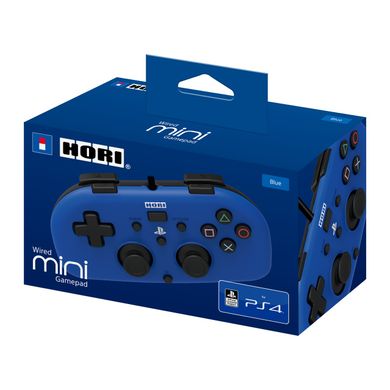 Hori Геймпад проводной Mini Gamepad для PS4, Blue (4961818028395)
