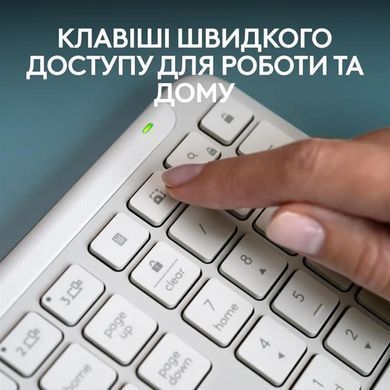 Клавiатура бездротова Logitech Signature Slim K950 US OffWhite USB (920-012466) [606012]