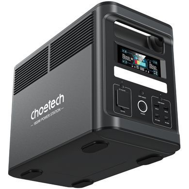 Зарядна станція Choetech BS065 1800Вт (1536Вт/г) AC,LiFePo4,MPPT, UPS, USB-C PD100 Вт (BS065-EU-BK) [400651]