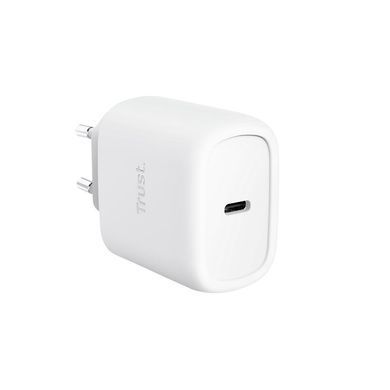 Зарядний пристрій мережевий Trust Maxo 45Вт, GaN, USB-C PD/PPS, білий (25522_TRUST) [111089]